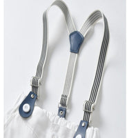 Load image into Gallery viewer, 2 Pieces Set Baby Kid Boys Color-blocking Checked Shirts And Solid Color Rompers Wholesale 26040231
