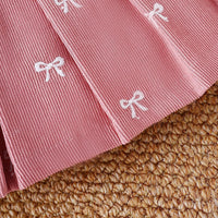 Load image into Gallery viewer, 2 Pieces Set Baby Kid Girls Solid Color Bow Tank Tops And Skirts Wholesale 26040232
