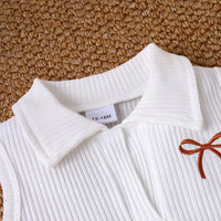 Load image into Gallery viewer, 2 Pieces Set Baby Kid Girls Solid Color Bow Tank Tops And Skirts Wholesale 26040232
