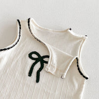 Load image into Gallery viewer, 2 Pieces Set Baby Kid Girls Bow Tank Tops And Polka dots Shorts Wholesale 26051104
