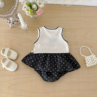 Load image into Gallery viewer, 2 Pieces Set Baby Kid Girls Bow Tank Tops And Polka dots Shorts Wholesale 26051104
