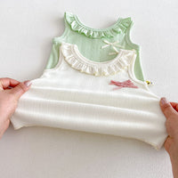 Load image into Gallery viewer, Baby Kid Girls Solid Color Muslin&amp;Ribbed Tank Tops Wholesale 26051105
