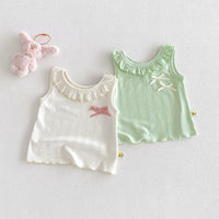Load image into Gallery viewer, Baby Kid Girls Solid Color Muslin&amp;Ribbed Tank Tops Wholesale 26051105
