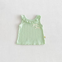 Load image into Gallery viewer, Baby Kid Girls Solid Color Muslin&amp;Ribbed Tank Tops Wholesale 26051105
