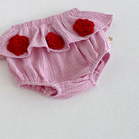Load image into Gallery viewer, 2 Pieces Set Baby Kid Girls Checked Tank Tops Flower And Embroidered Shorts Wholesale 26051107
