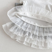 Load image into Gallery viewer, Baby Kid Girls Multi Layer Lace Hem Short Sleeve T-Shirts Wholesale 26051111
