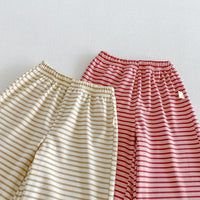 Load image into Gallery viewer, 2 Pieces Set Baby Kid Girls Solid Color Tops And Striped Pants Wholesale 26051113
