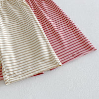 Load image into Gallery viewer, 2 Pieces Set Baby Kid Girls Solid Color Tops And Striped Pants Wholesale 26051113
