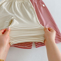 Load image into Gallery viewer, 2 Pieces Set Baby Kid Girls Solid Color Tops And Striped Pants Wholesale 26051113
