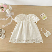 Load image into Gallery viewer, Baby Kid Girls Solid Color Lace Dresses Wholesale 26051118
