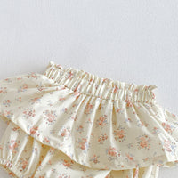 Load image into Gallery viewer, 3 Pieces Set Baby Kid Girls Floral Print Ruffle Cami Top And Skirted Bloomer Shorts With Hat Wholesale 26051120
