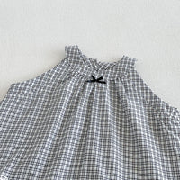 Load image into Gallery viewer, 2 Pieces Set Baby Kid Girls Checked Tank Tops And Pants Wholesale 26051121
