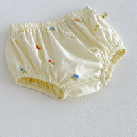 Load image into Gallery viewer, 2 Pieces Set Baby Kid Girls Fruit Embroidery Ruffle Sleeveless Top And Bloomer Shorts Wholesale  26051125
