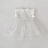 Load image into Gallery viewer, Baby Kid Girls Summer Cotton Flying Sleeve Tulle Embroidery Dress Wholesale 26051128
