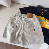 Load image into Gallery viewer, Boys Summer Distressed Denim Shorts Knee Length Jeans Wholesale 26051139
