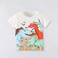 Load image into Gallery viewer, Baby Kids Boys Cartoon Dinosaur Plant Casual Short Sleeve T-Shirt Wholesale 26051151
