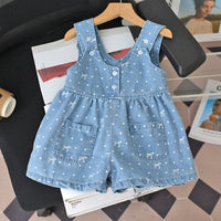 Load image into Gallery viewer, Baby Kid Girls Polka dots Bow Rompers Wholesale 26051155
