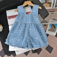 Load image into Gallery viewer, Baby Kid Girls Polka dots Bow Rompers Wholesale 26051155
