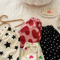 Load image into Gallery viewer, Baby Kid Girls Lightweight Casual 5" Inseam Shorts Heart Polka Dot Star Pattern Wholesale 26051157
