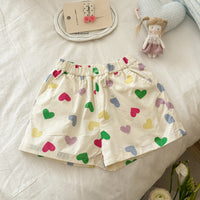 Load image into Gallery viewer, Baby Kid Girls Lightweight Casual 5" Inseam Shorts Heart Polka Dot Star Pattern Wholesale 26051157
