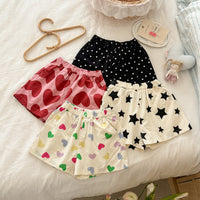 Load image into Gallery viewer, Baby Kid Girls Lightweight Casual 5" Inseam Shorts Heart Polka Dot Star Pattern Wholesale 26051157
