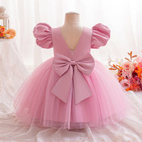 Load image into Gallery viewer, Baby Kid Girls Solid Color Bohemian Bow Princess Dresses Wholesale 26051158
