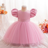 Load image into Gallery viewer, Baby Kid Girls Solid Color Bohemian Bow Princess Dresses Wholesale 26051158
