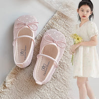 Load image into Gallery viewer, Kid Girls Solid Color Polka dots Bow Shoes Wholesale 26061705
