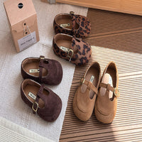 Load image into Gallery viewer, Baby Kid Girls Solid Color Leopard print Shoes Wholesale 26061706
