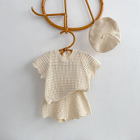 Load image into Gallery viewer, 2 Pieces Set Baby Kid Girls Solid Color T-Shirts And Shorts Wholesale 26061710
