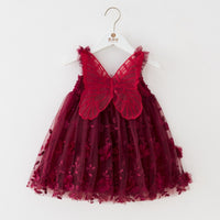 Load image into Gallery viewer, Baby Kid Girls Solid Color Butterfly Birthday Party Dresses Wholesale 26061711
