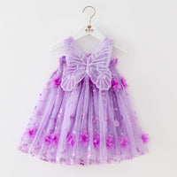 Load image into Gallery viewer, Baby Kid Girls Solid Color Butterfly Birthday Party Dresses Wholesale 26061711
