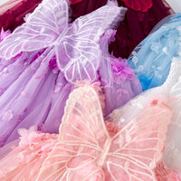 Load image into Gallery viewer, Baby Kid Girls Solid Color Butterfly Birthday Party Dresses Wholesale 26061711

