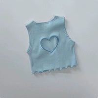 Load image into Gallery viewer, Baby Kid Girls Solid Color Love heart Tank Tops Wholesale 26061714
