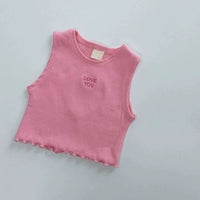 Load image into Gallery viewer, Baby Kid Girls Solid Color Love heart Tank Tops Wholesale 26061714
