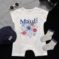 Load image into Gallery viewer, Baby Girls Letters Flower Rompers Wholesale 26061716
