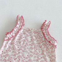 Load image into Gallery viewer, 2 Pieces Set Baby Kid Girls Flower Tank Tops And Shorts Wholesale 26061721
