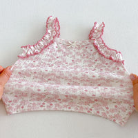 Load image into Gallery viewer, 2 Pieces Set Baby Kid Girls Flower Tank Tops And Shorts Wholesale 26061721
