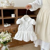 Load image into Gallery viewer, Baby Kid Girls Solid Color Embroidered Birthday Party Dancing Dresses Wholesale 26061725
