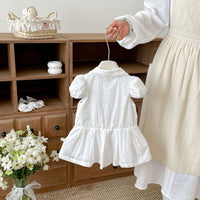 Load image into Gallery viewer, Baby Kid Girls Solid Color Embroidered Birthday Party Dancing Dresses Wholesale 26061725

