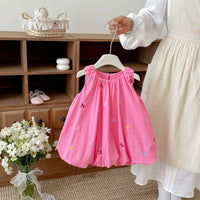 Load image into Gallery viewer, Baby Kid Girls Colorful Bow Embroidery Sleeveless Bubble Hem Dress Wholesale 26061727
