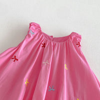 Load image into Gallery viewer, Baby Kid Girls Colorful Bow Embroidery Sleeveless Bubble Hem Dress Wholesale 26061727
