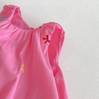 Load image into Gallery viewer, Baby Kid Girls Colorful Bow Embroidery Sleeveless Bubble Hem Dress Wholesale 26061727

