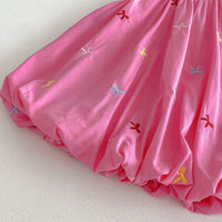 Load image into Gallery viewer, Baby Kid Girls Colorful Bow Embroidery Sleeveless Bubble Hem Dress Wholesale 26061727
