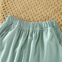 Load image into Gallery viewer, 2 Pieces Set Baby Kid Boys Solid Color Letters Tank Tops And Shorts Wholesale 26061734
