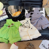 Load image into Gallery viewer, 2 Pieces Set Baby Kid Boys Sports Solid Color Tank Tops And Shorts Wholesale 26061735

