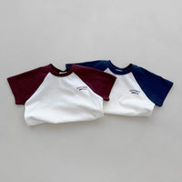 Load image into Gallery viewer, 2 Pieces Set Baby Kid Boys Sports Letters Color-blocking T-Shirts And Shorts Wholesale 26061738
