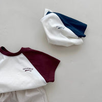Load image into Gallery viewer, 2 Pieces Set Baby Kid Boys Sports Letters Color-blocking T-Shirts And Shorts Wholesale 26061738
