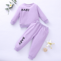 Load image into Gallery viewer, 2 Pieces Set Baby Girls Letters Swearshirts And Pants Wholesale 36056849
