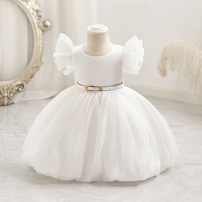 Baby Kid Girls Solid Color Princess Dresses Wholesale 327821389